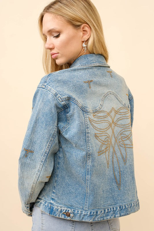 Boot Stitch Denim Trucker Jacket