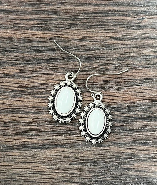 White Turquoise Earrings