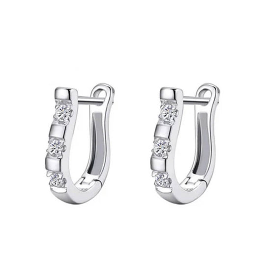 Sterling Silver Stirrup Iron Equestrian Earrings