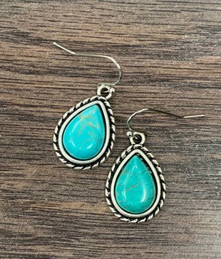 Drop Turquoise Earrings