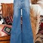 Western Pearl Boot Cut Denim Jeans