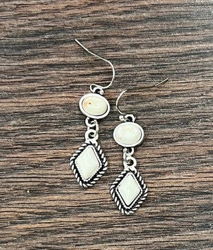 White Turquoise Earrings