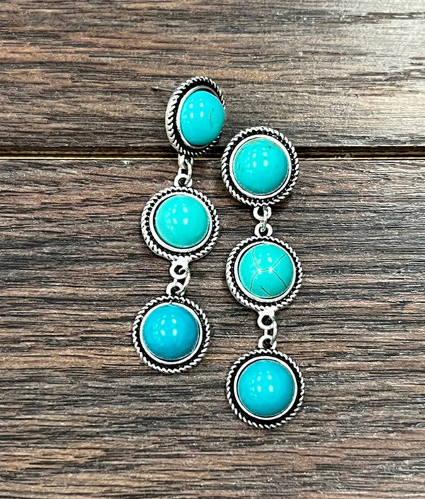 Turquoise Post Earrings (Two Colors)