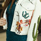 Beige Rodeo Cowgirl Cactus Oversize Crop Shirt