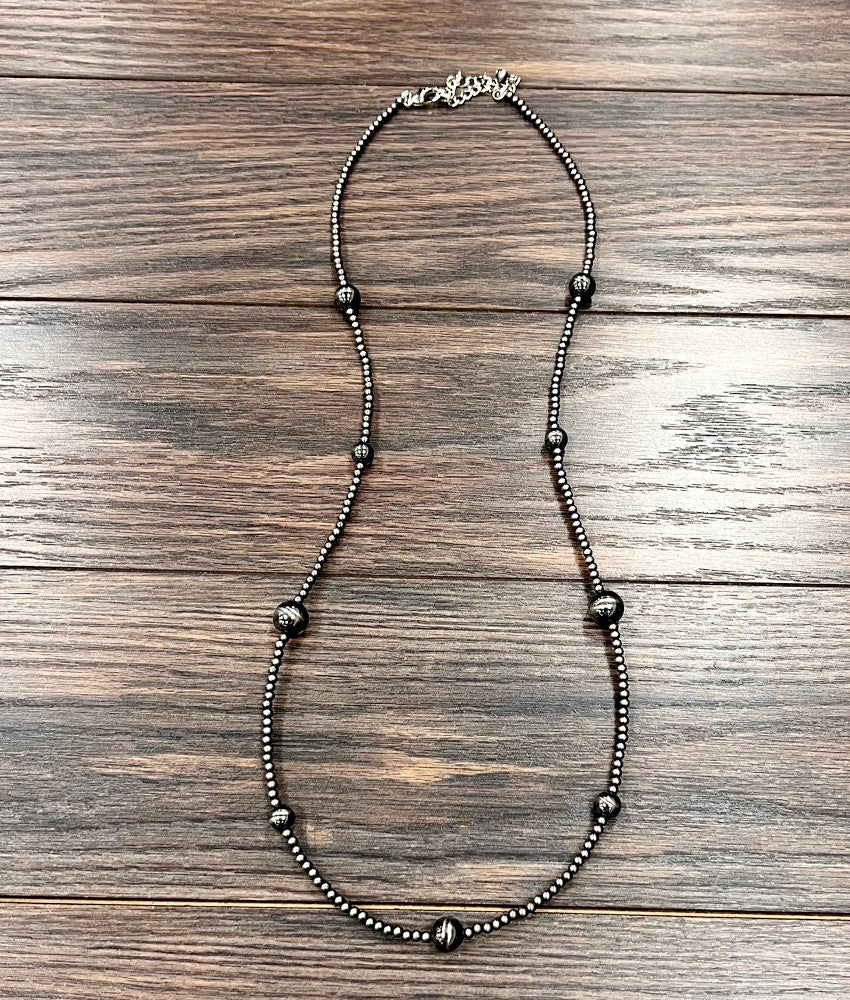 Handmade Polish Navajo Bead Linear Necklace