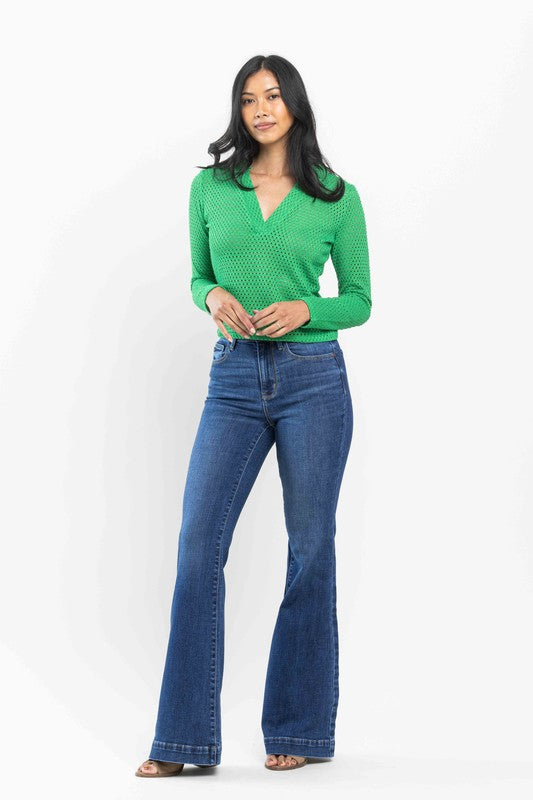 Wide Hem Flare Jeans