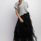 CASCADING TULLE MESH LAYERED MAX SKIRT