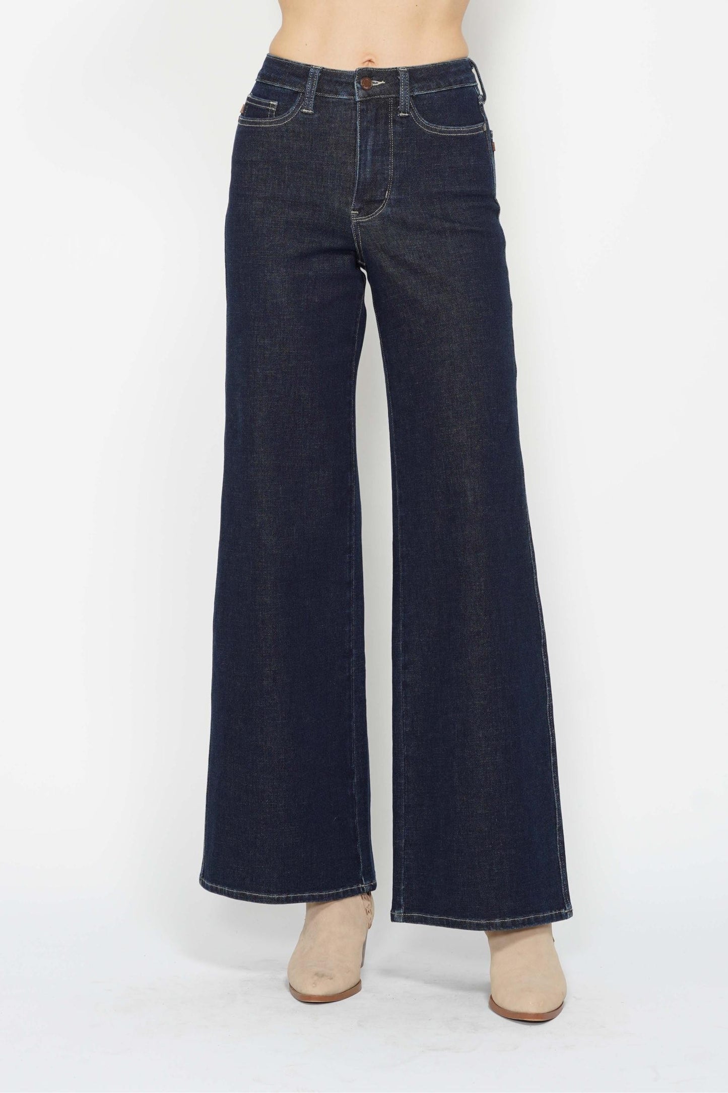 High Waist Dark Denim Retro