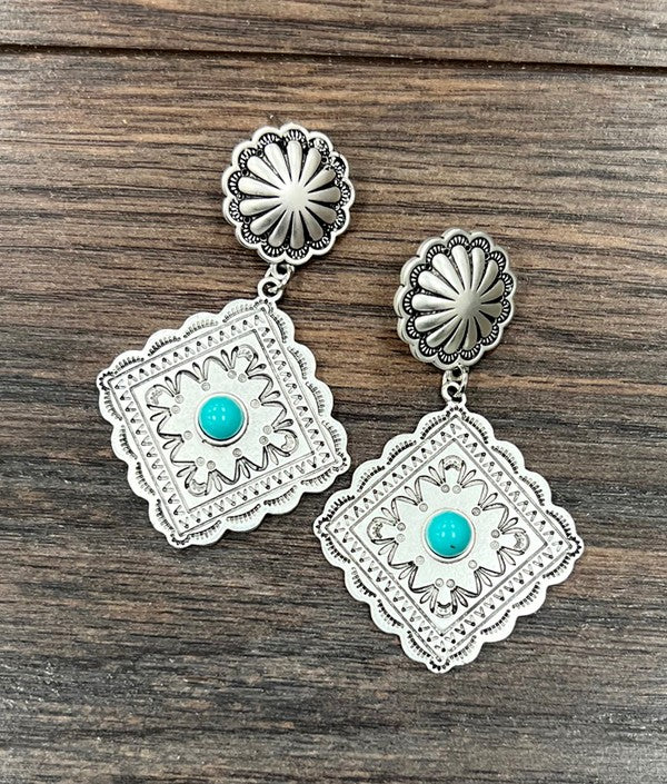 Concho Turquoise Earrings