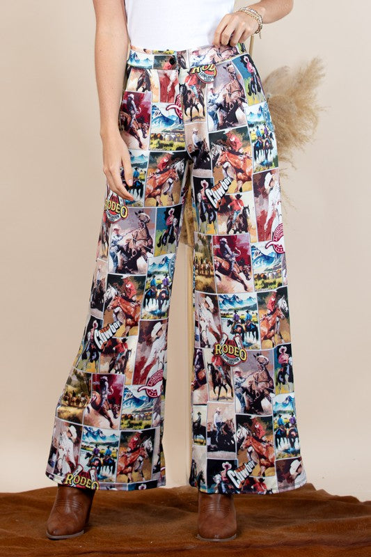 Rodeo Collage Straight Pants