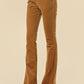 CAMEL CORD FLARES W/DISTRESSED HEM (BOOTCUT)