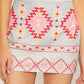 Aztec Print Mini Skirt - Large