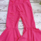 NEON PINK DISTRESSED BELL BOTTOMS