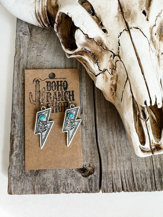 Lightning Dangle Thunder Bolt Earrings