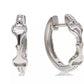 Sterling Silver Horse Lovers Snaffle Bit Hoop Earrings: Silver