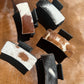 Real Cowhide Claw Hair Clip Western Inspired Matte Black