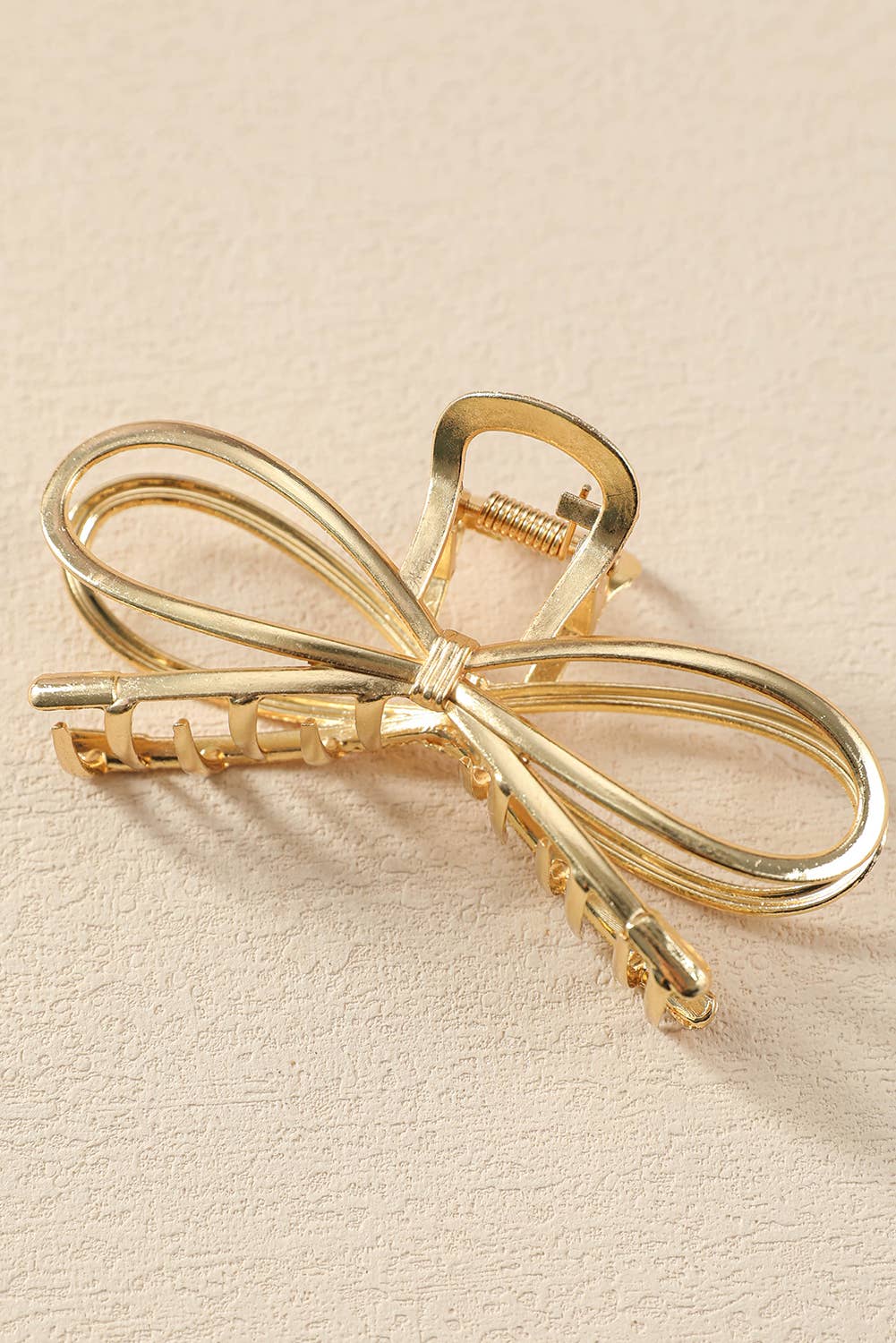 Bowknot Shape Gold Claw Clip