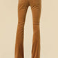 CAMEL CORD FLARES W/DISTRESSED HEM (BOOTCUT)