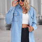 Simple Pocket Oversized Denim Shirt