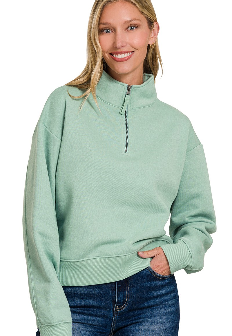 Half Zip Fleece Sweatshirt