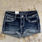 Girls Rhinestone Pocket Shorts