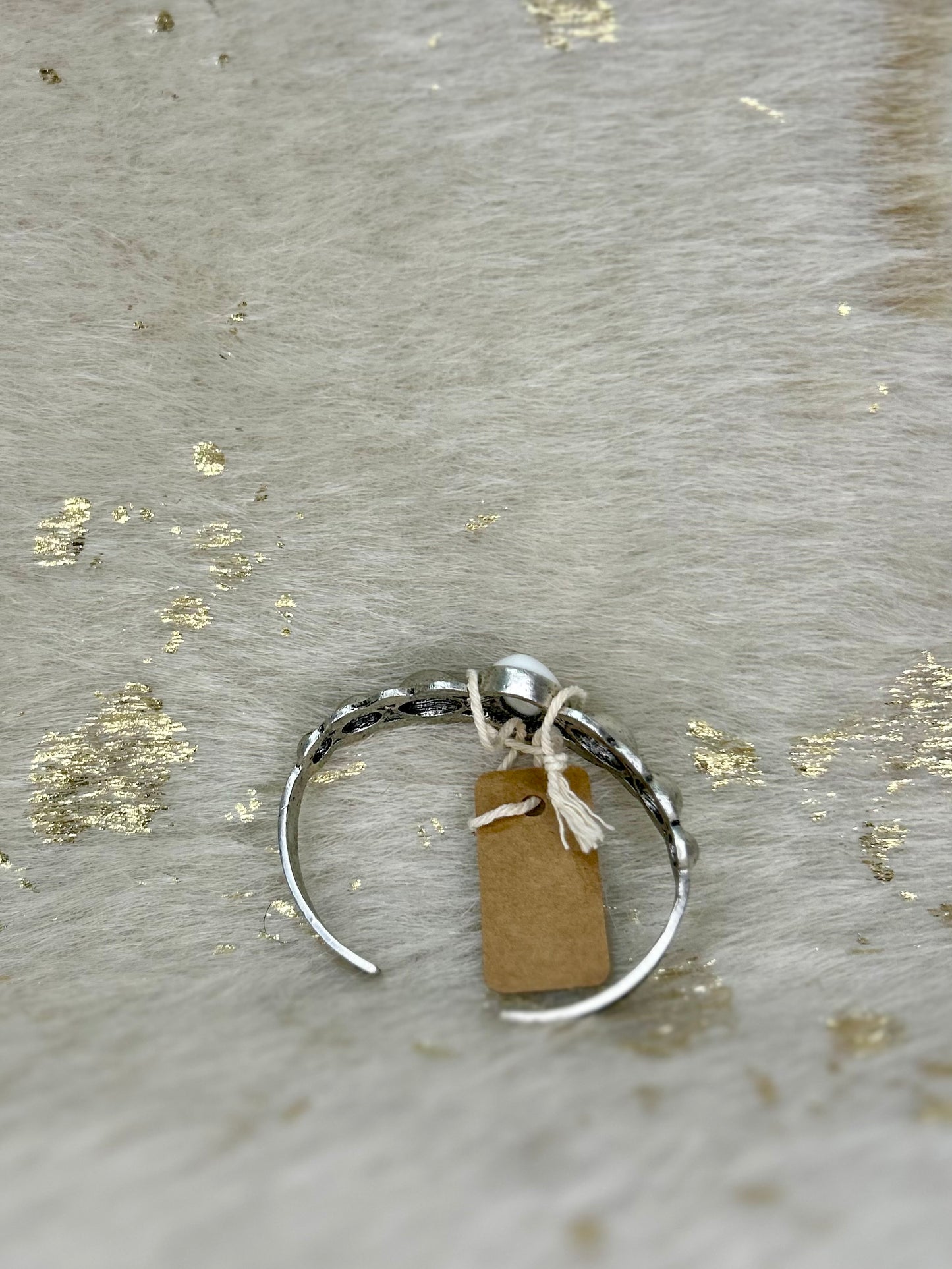 White Turquoise Cuff Bracelet