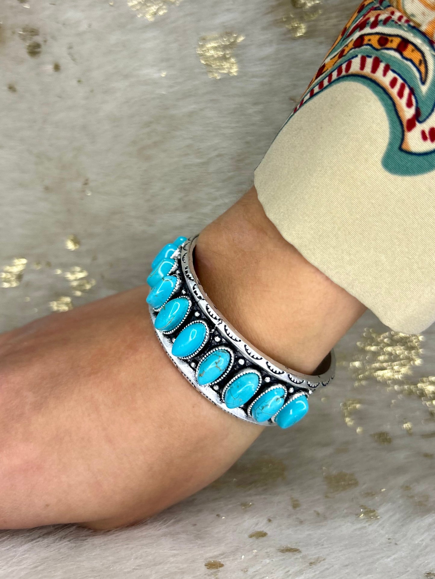 Navajo Turquoise Cuff Bracelet