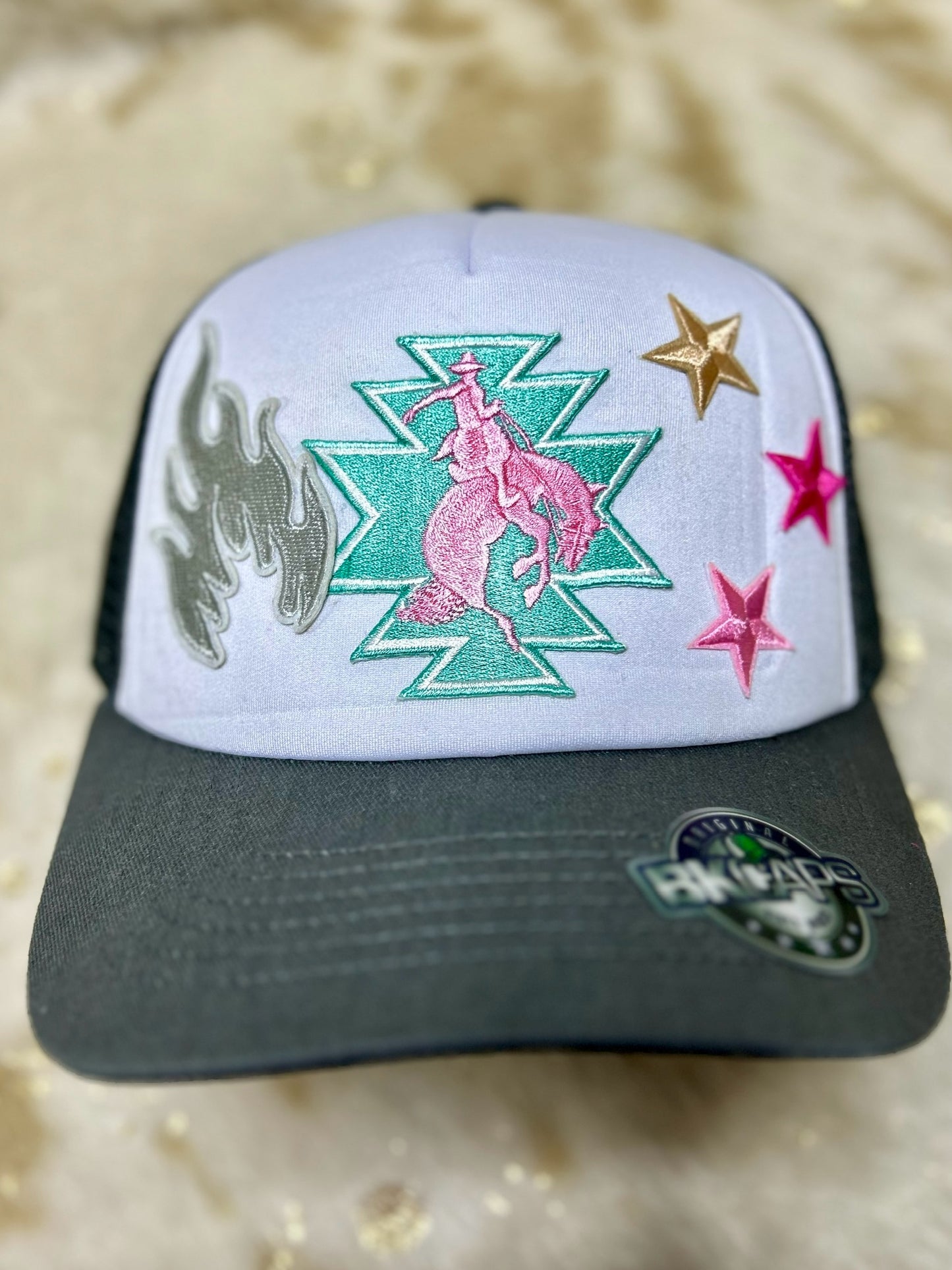 Flamin' Bronc Custom Trucker Hat