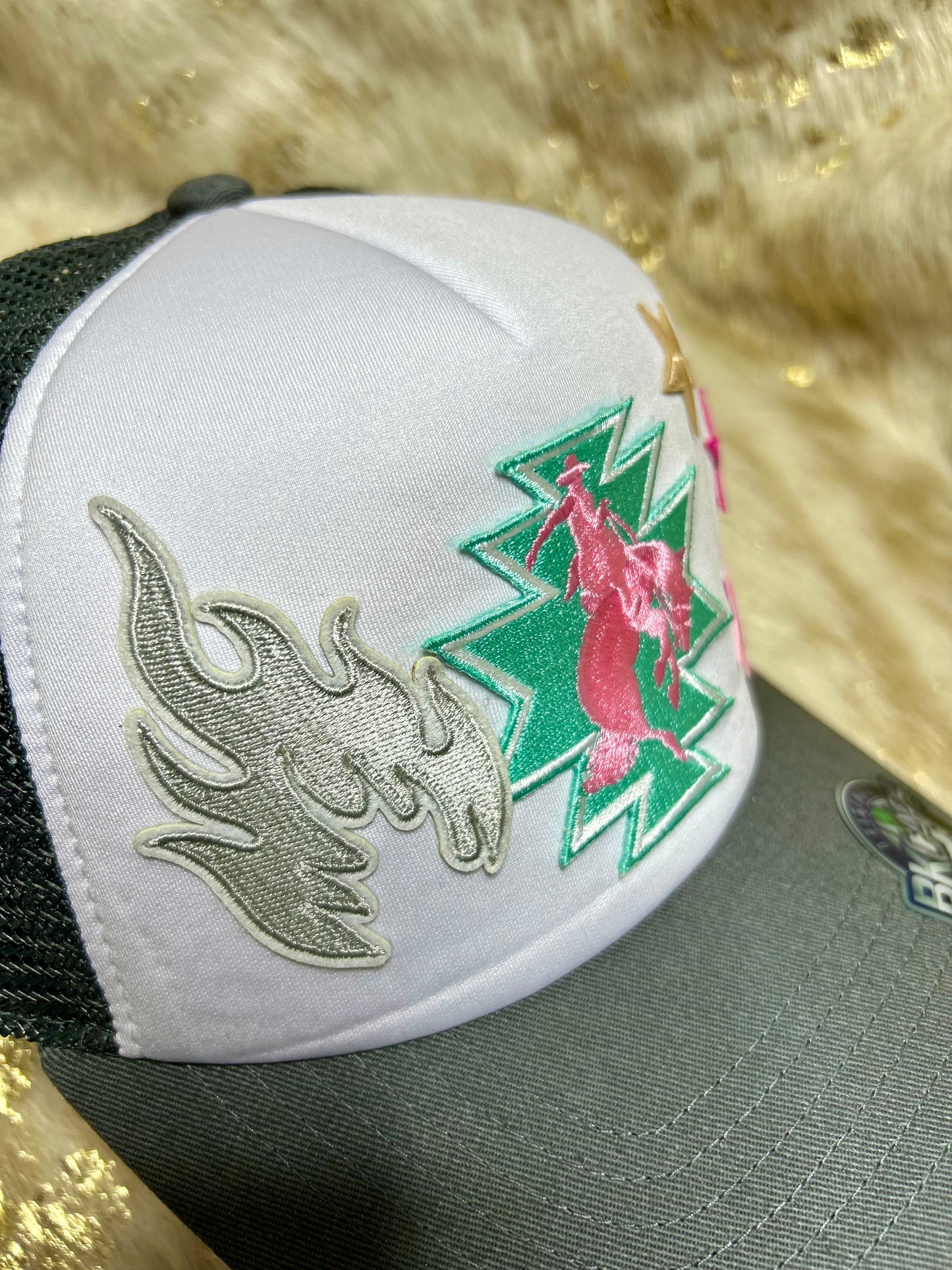 Flamin' Bronc Custom Trucker Hat