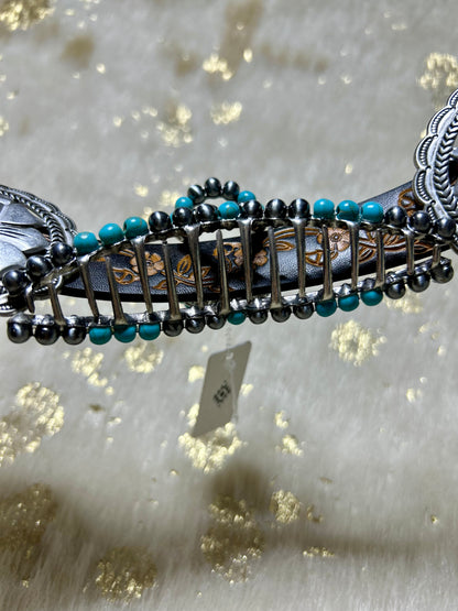 Turquoise Navajo Pearl Claw Clip