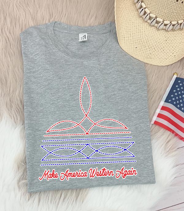 Western Boot Stitch Graphic Tees