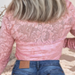 Sheer Floral Lace Long Sleeve Top