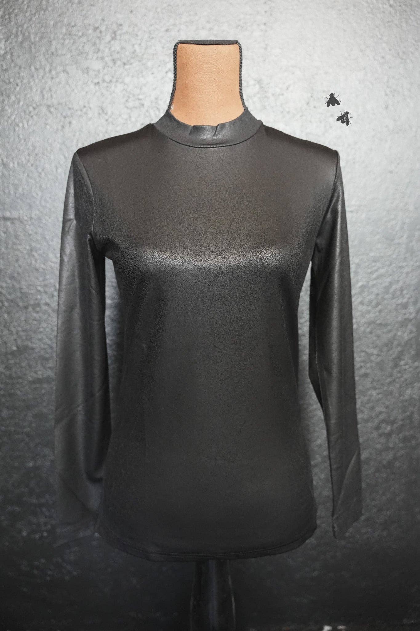 LEDDY LEATHER L/S *MIDNIGHT: XS