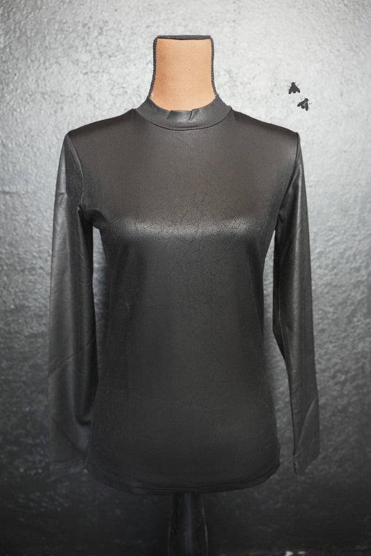 LEDDY LEATHER L/S *MIDNIGHT: XS