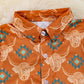 RUST ORANGE HIGHLAND COW PRINTED BOYS SHIRT