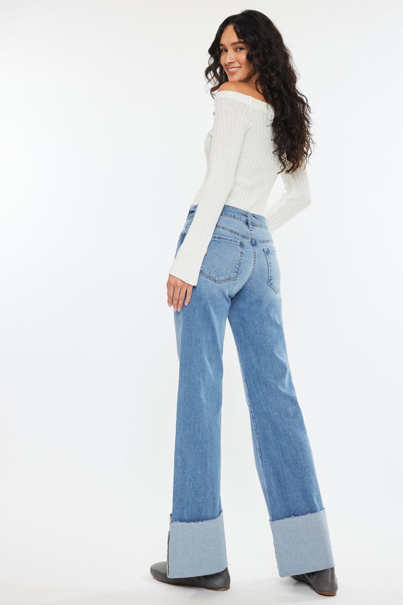 KanCan Light Wash Cuff Jeans