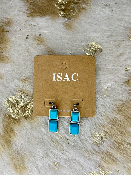 Turquoise Square Earrings