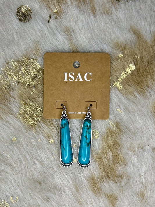 Oval Turquoise Earrings