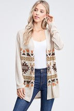 Aztec Ribbed Cardigan