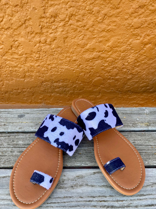 Cow Print Sandal